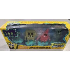 SpongeBob Glow in the Dark Mini Figures 4 Pack Squidward Plankton Patrick Sponge